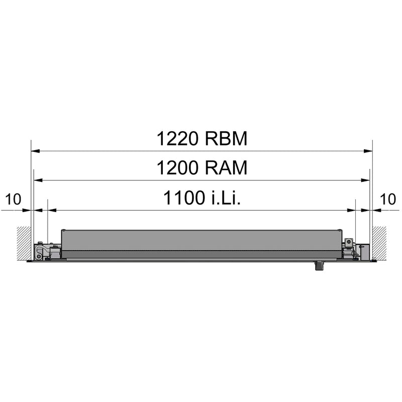 TAM3 Aluminiumtür 110-232,5; 1-Flügelig, DIN Links, Mit Lüftung Unten Und Oben, LL47