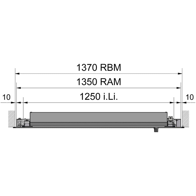 TAM3 Aluminiumtür 125-232,5; 1-Flügelig, DIN Links, Mit Lüftung Unten Und Oben, LL62